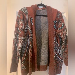 Tribal print cardigan